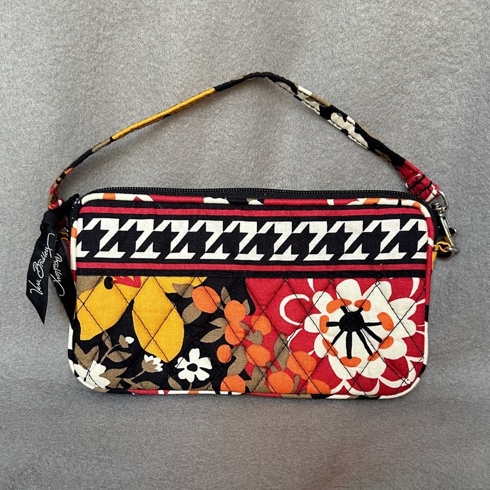 Vera Bradley Wristlet Zipper Wallet Bittersweet Floral Retired Pattern